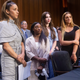 United States gymnasts from left, Aly Raisman, Simone Biles, McKayla Maroney and Maggie Nichols, leave after testifying at a Senate Judiciary hearing about the Inspector General’s report on the FBI’s handling of the Larry Nassar investigation on Capitol Hill, Wednesday, Sept. 15, 2021, in Washington. Nassar was charged in 2016 with federal child pornography offenses and sexual abuse charges in Michigan. He is now serving decades in prison after hundreds of girls and women said he sexually abused them under the guise of medical treatment when he worked for Michigan State and Indiana-based USA Gymnastics, which trains Olympians.